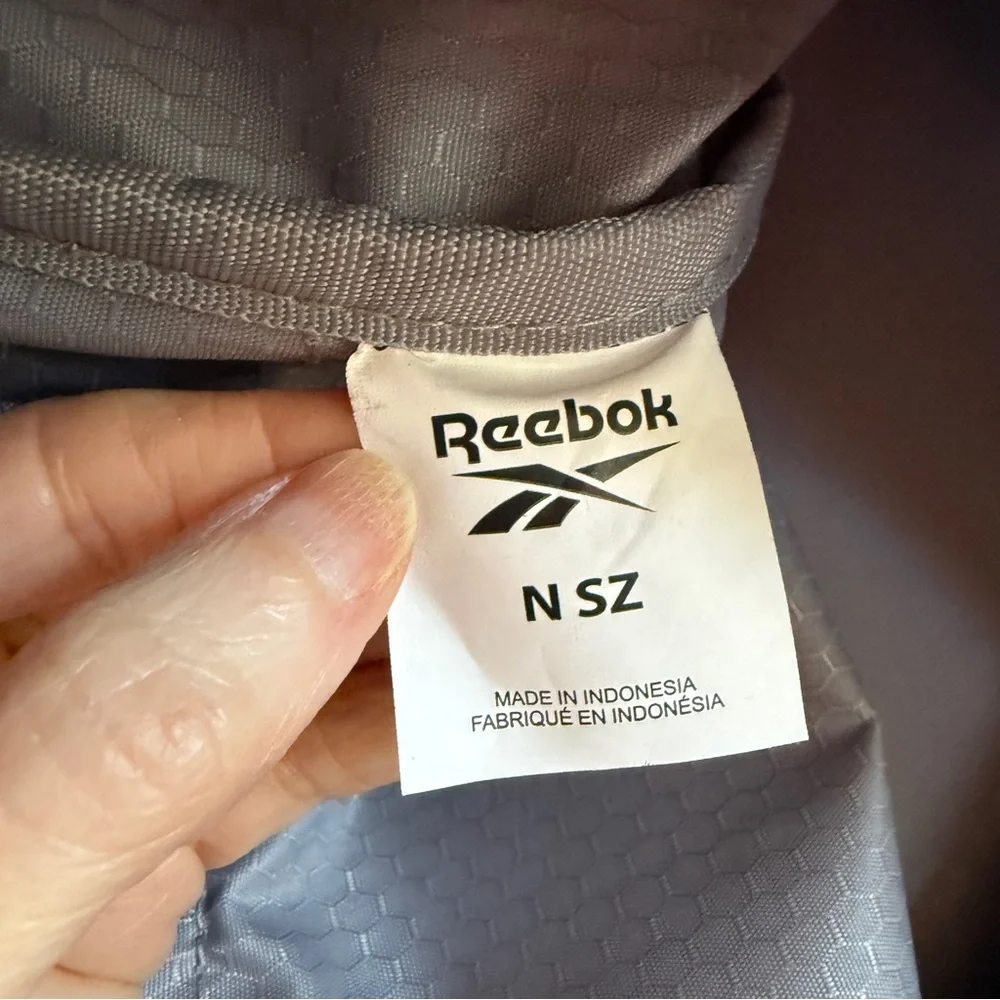 Reebok Gray Honeycomb Ripstop‎ Duffel Bag Logo
